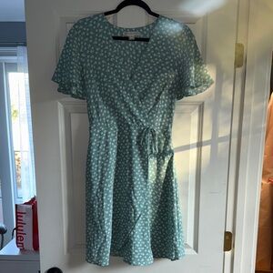Floral Wrap Dress mint